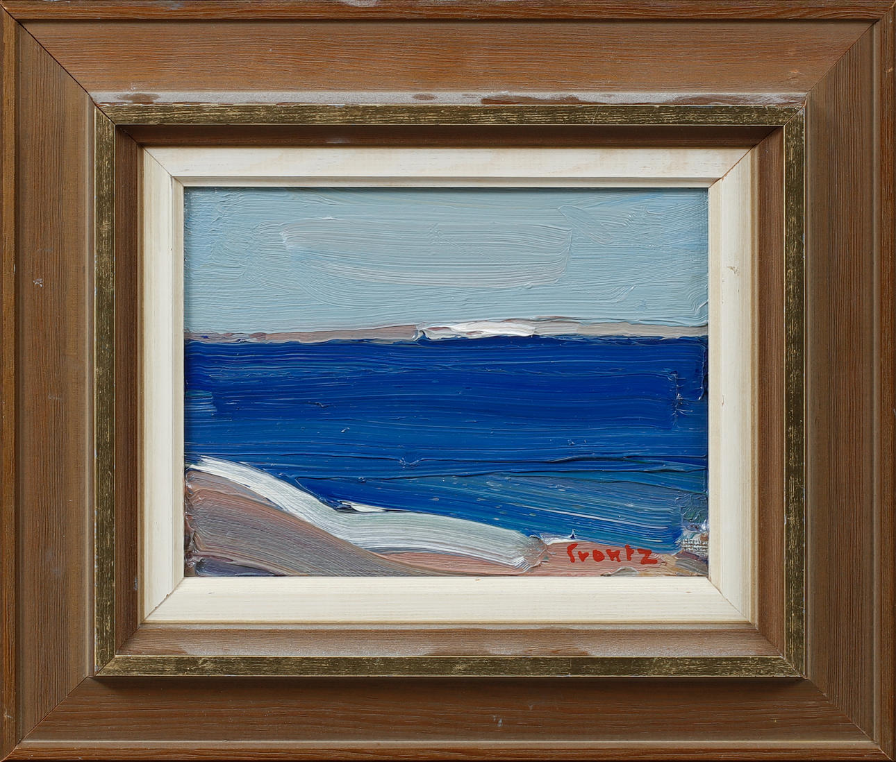 BENGT CRANTZ. “Blue Sea”, oil on panel, signed.
