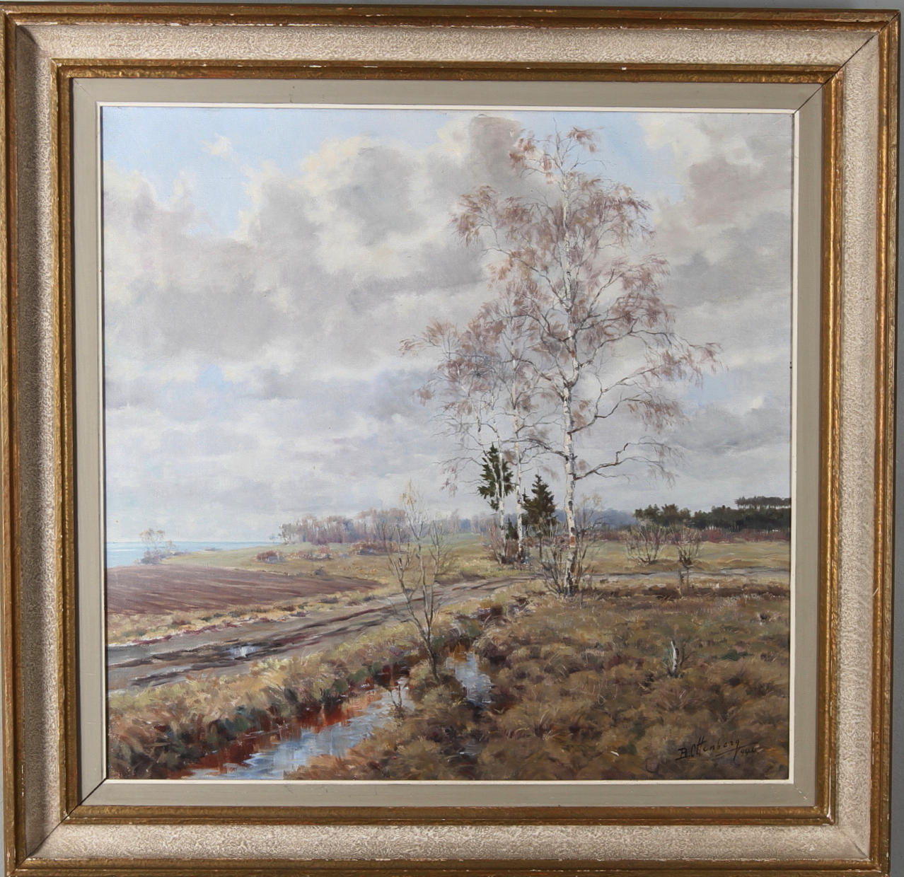 BORIS OTTENBERG. Landskap med väg, olja på duk, signerad samt daterad 1944.