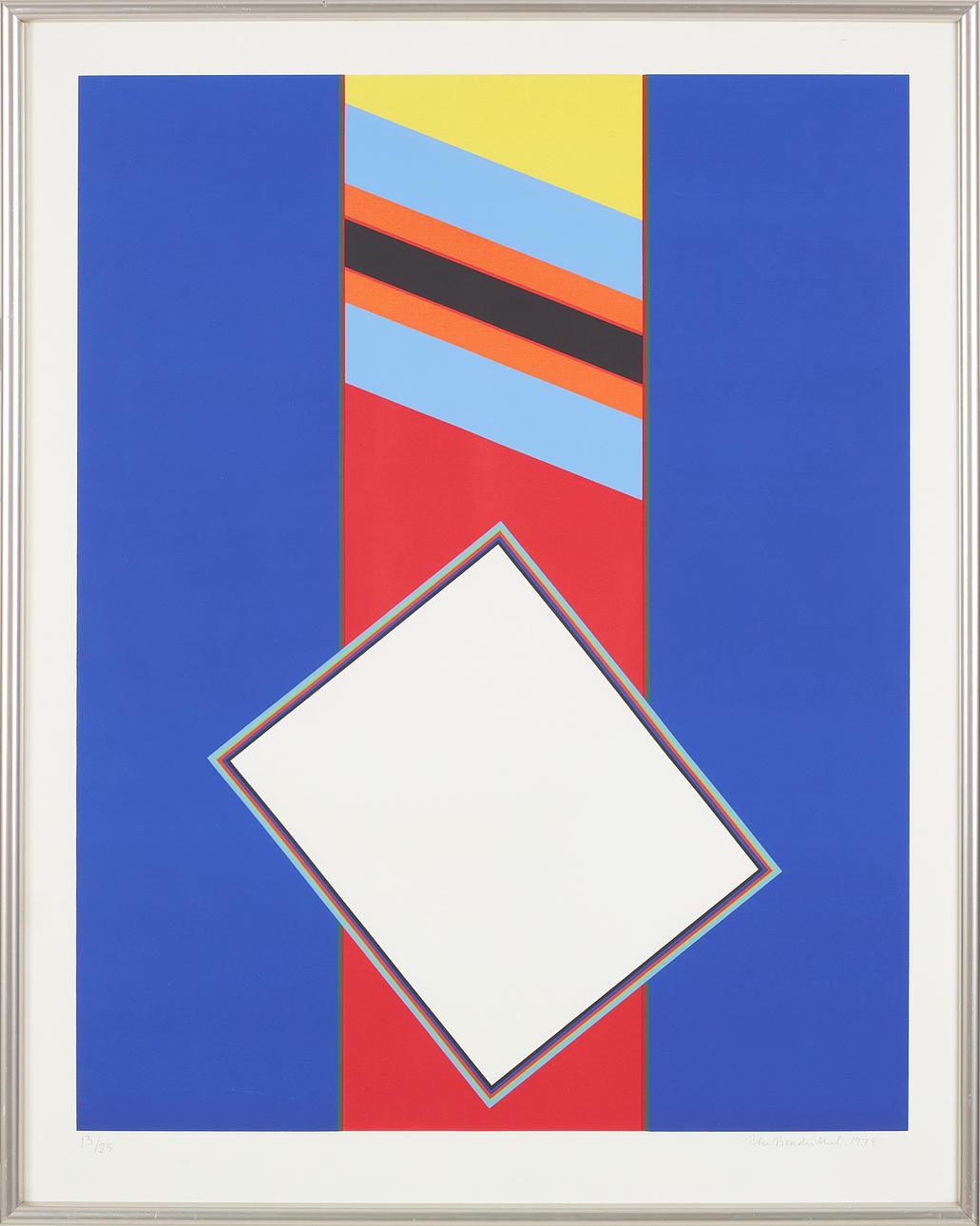 PETER FREUDENTHAL. Geometric composition, lithograph in colours, numbered 13/25, signed and dated 1978.