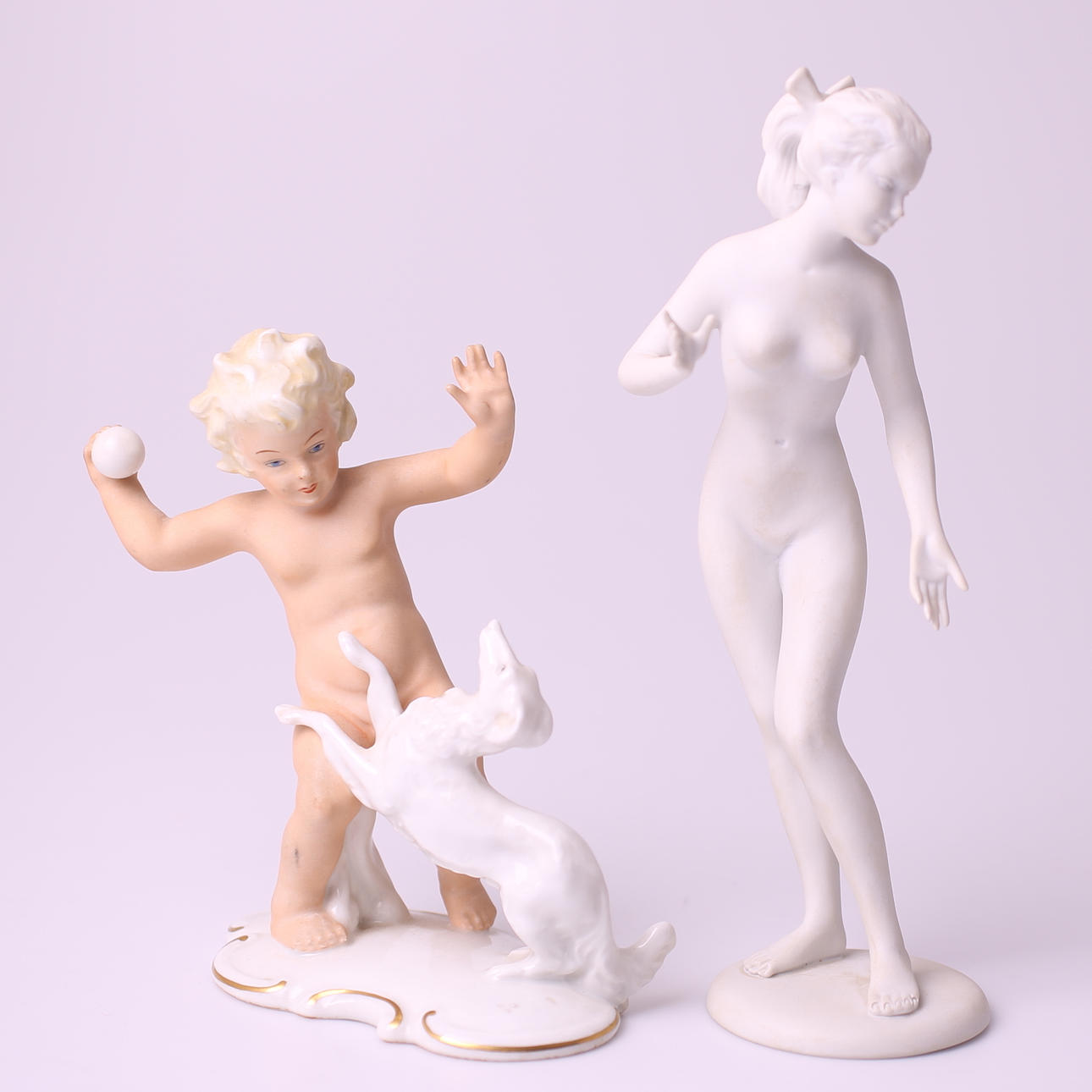 FIGURINER, 2 st, porslin, Tyskland, 1900-tal.