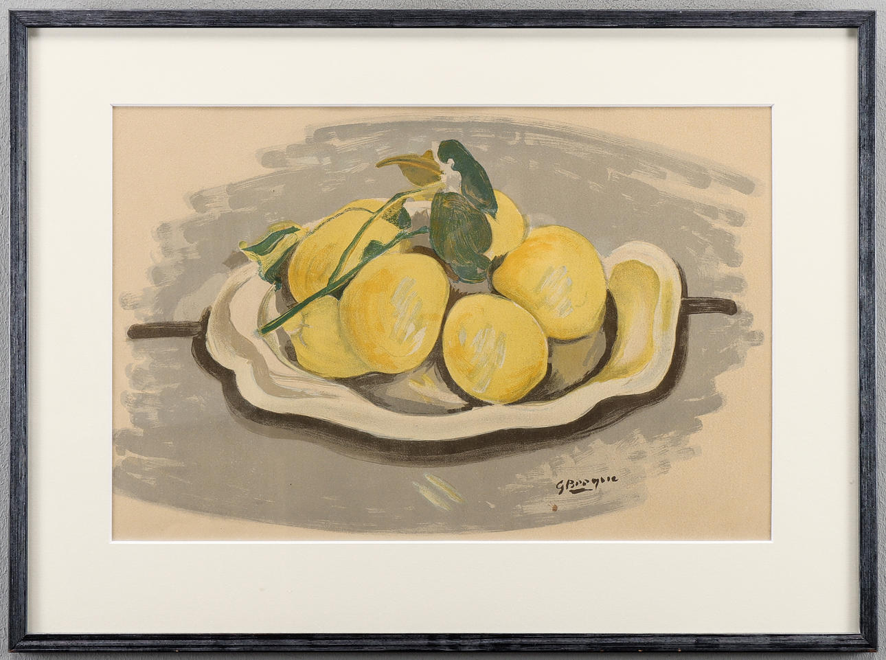 AFTER GEORGES BRAQUE. Still life with lemons.