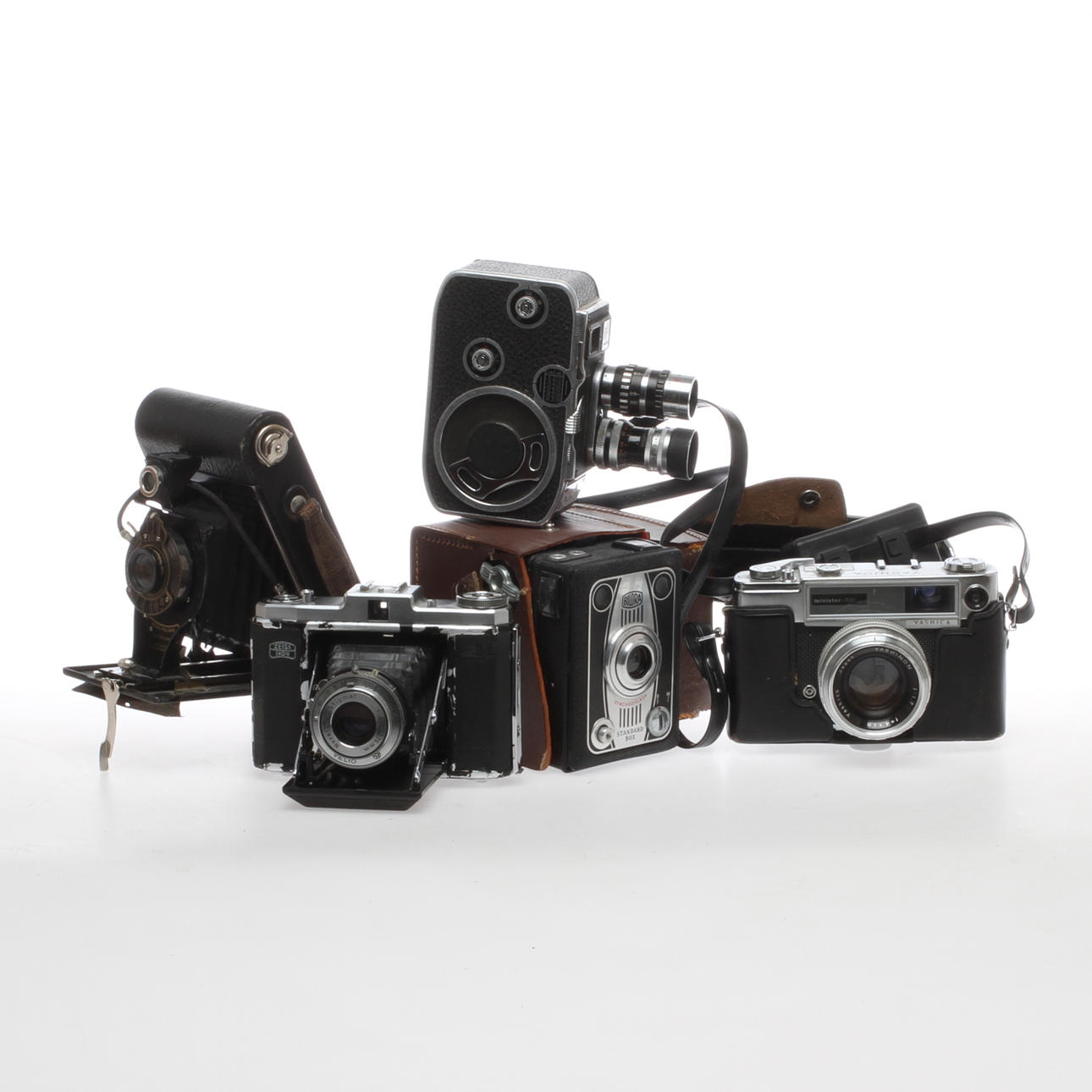 PARTI KAMEROR 5 st, bla Paillard Bolex B8.