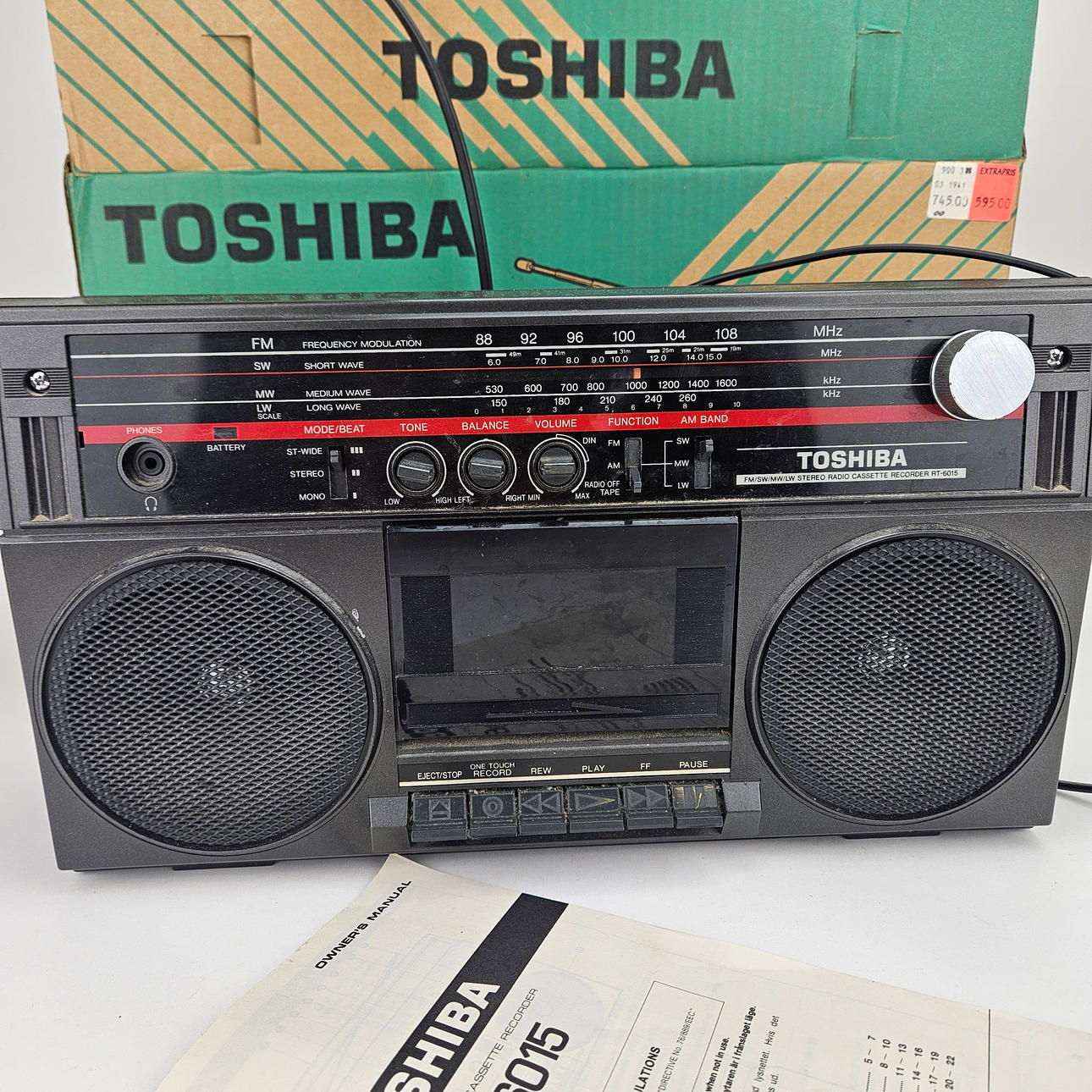 Radio/Cassette Player, Toshiba RT-6015, Japan, 1980s