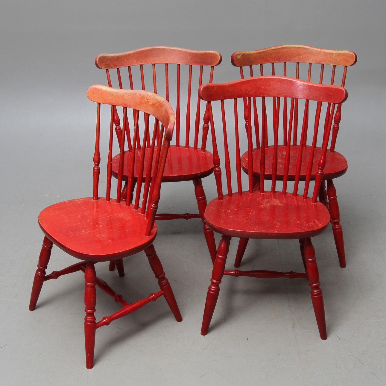 PINNSTOLAR, 4 st Nesto/Nässjö stolfabrik, 1900-tal.