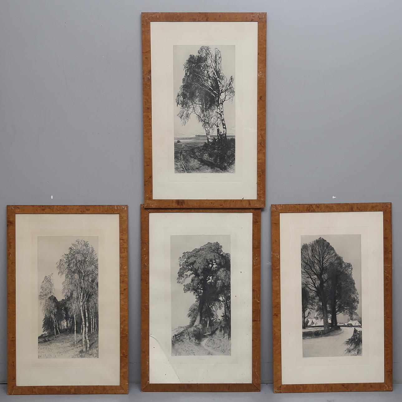 GEORG BERNHARD MÜLLER VOM SIEL. Etsningar, 4 st, tryckta hos Otto Felsing.