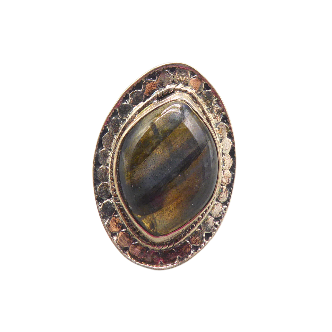 LABRADORIT STERLING SØLV RING.