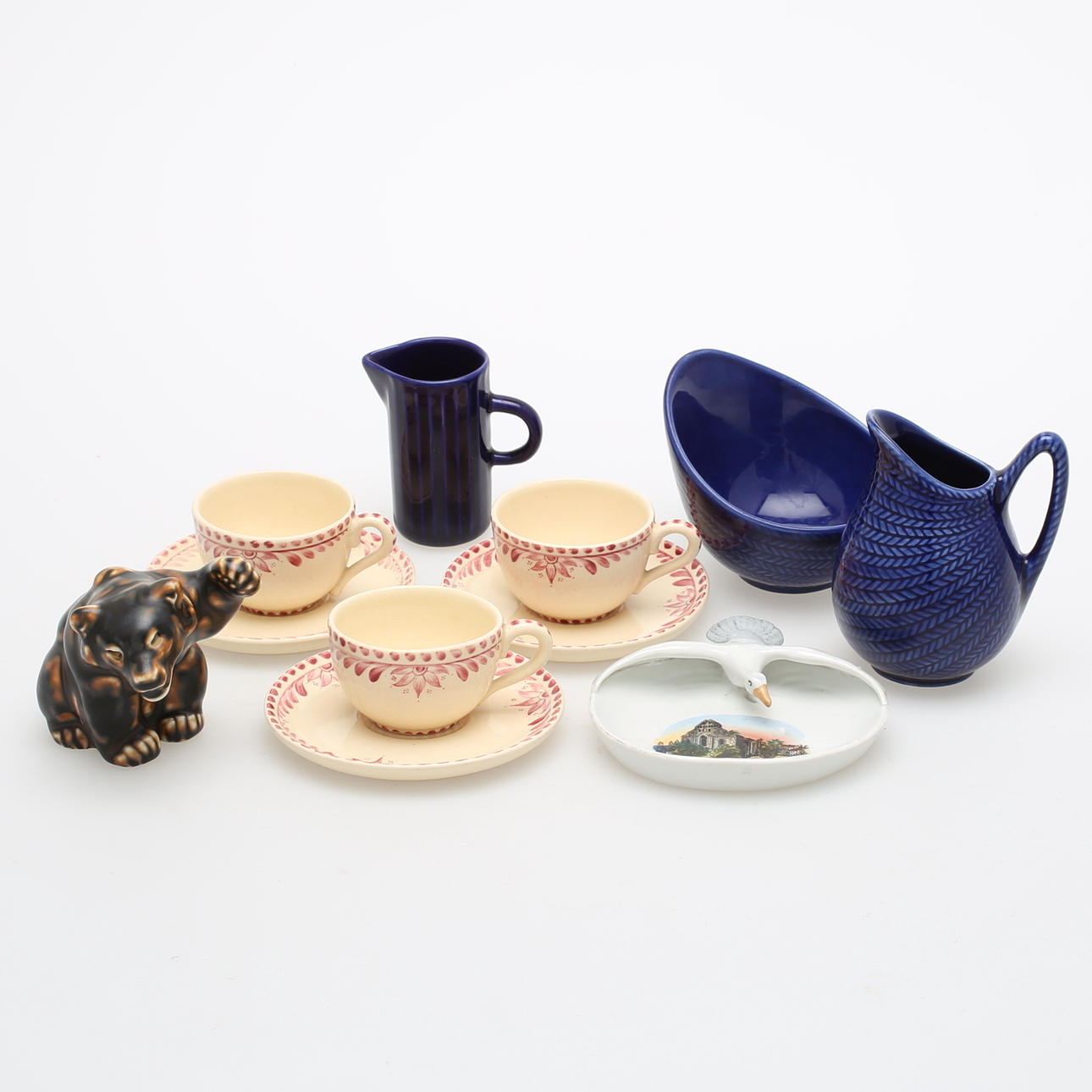 PORSLIN, KERAMIK, "Blå Eld" Rörstrand, "Tirol" Schwazer Majolika m.m.