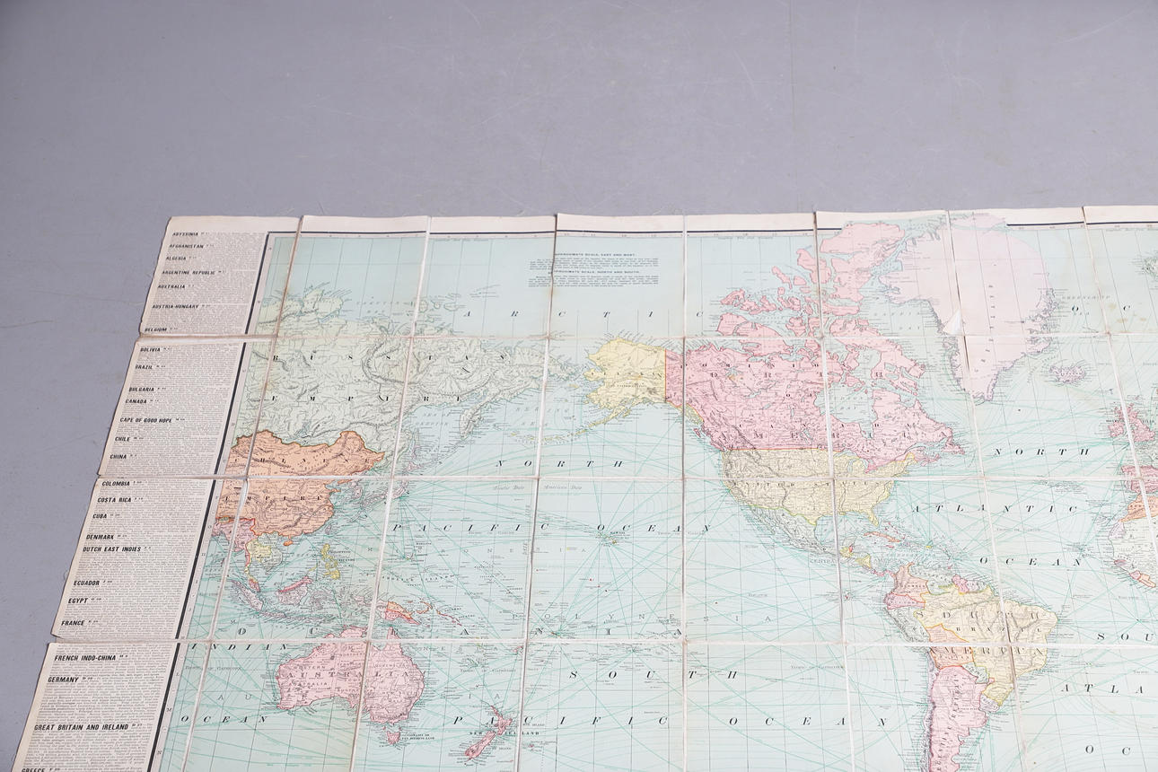 THE ANGLO-AMERICAN CARTOGRAPHICAL CO'S COMMERCIAL MAP OF THE WORLD ...