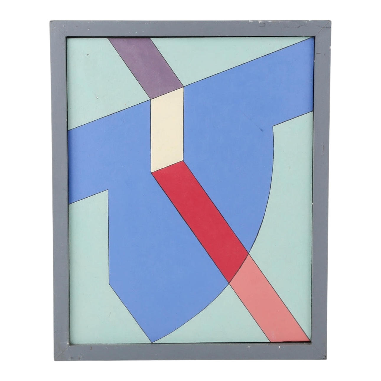 KRISTIN RAPP (F. 1959). Concrete composition, oil on canvas. Art ...