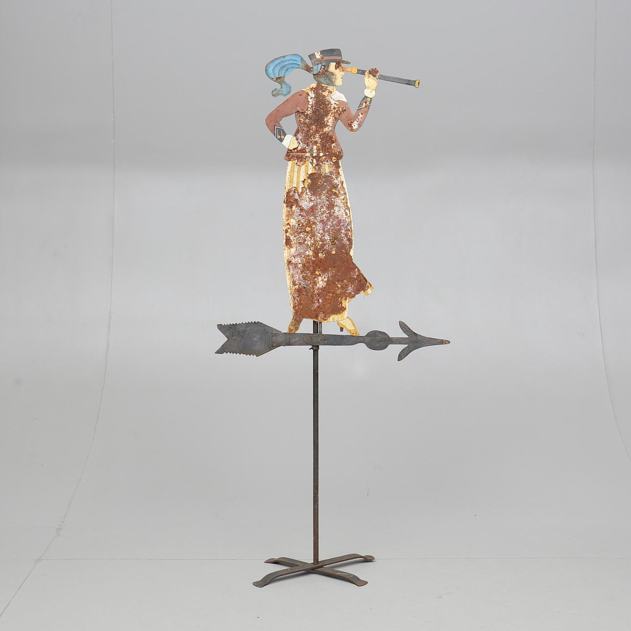 VINDFLÖJEL, målad metall, 1800-/1900-tal.