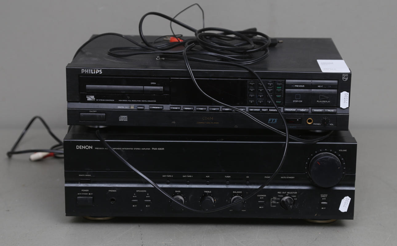 STEREO, 2 delar, Denon och Philips.