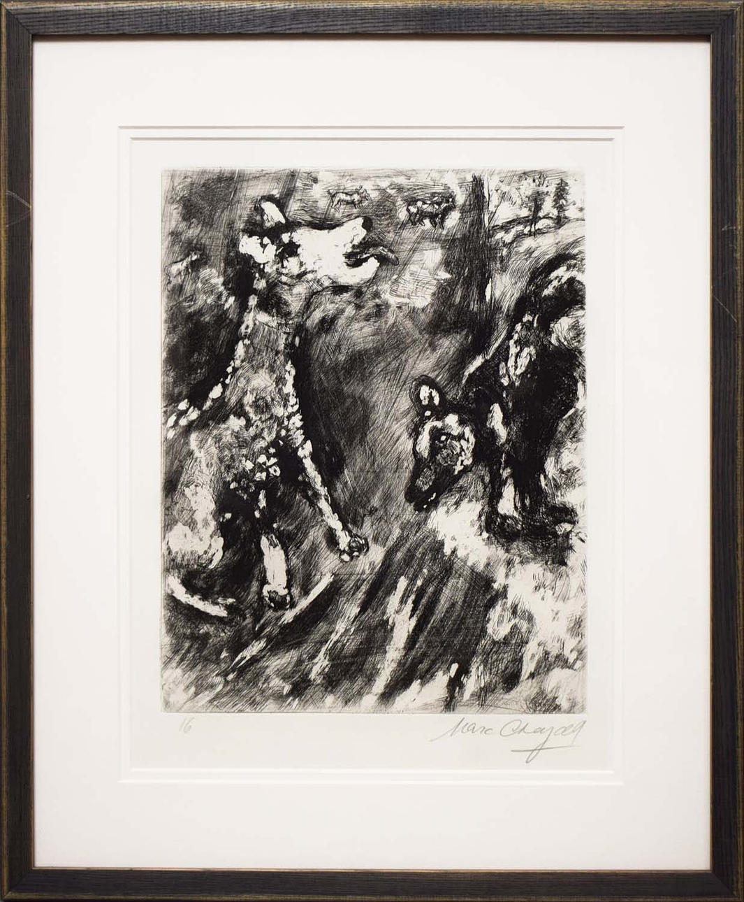 MARC CHAGALL. THE BITCH AND HER FRIEND.