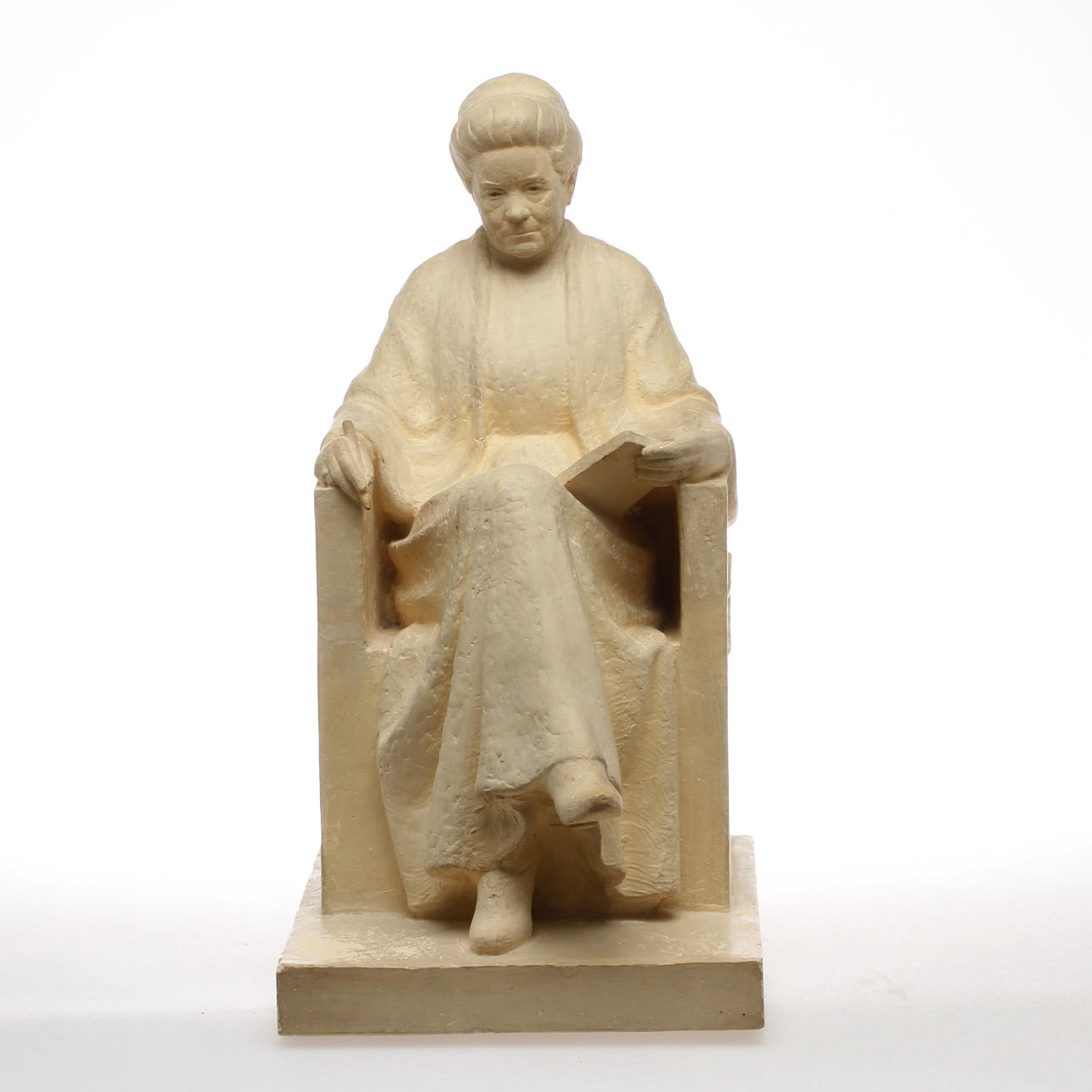 ARVID BACKLUND. Selma lagerlöf, patinerat gips, signerad.