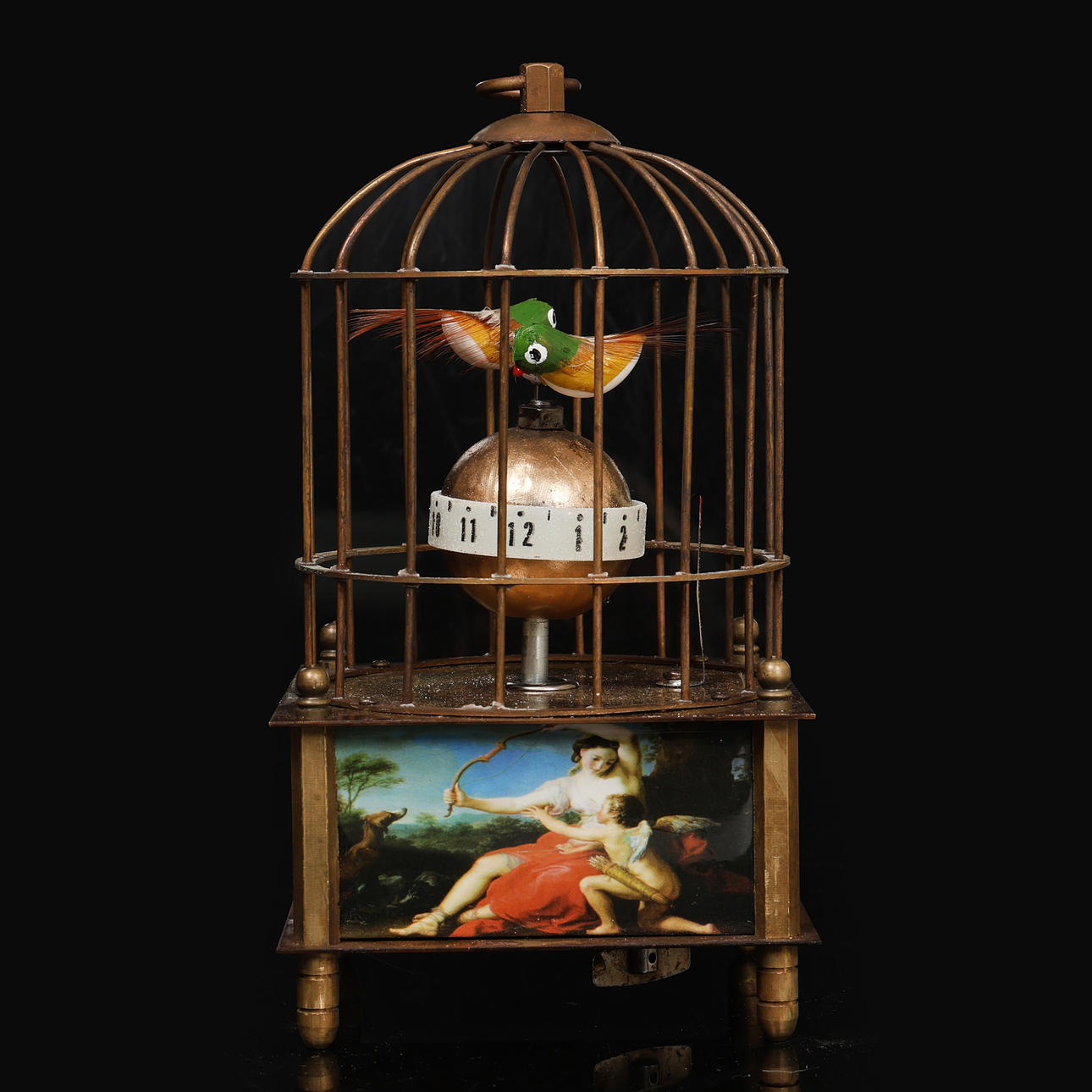 A CLOCKWORK AUTOMATON BIRD CAGE CLOCK. Clocks & Watches - Carriage ...