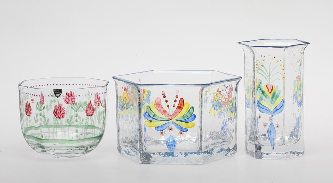 PARTI GLAS, 3 delar, bla Eva Englund.