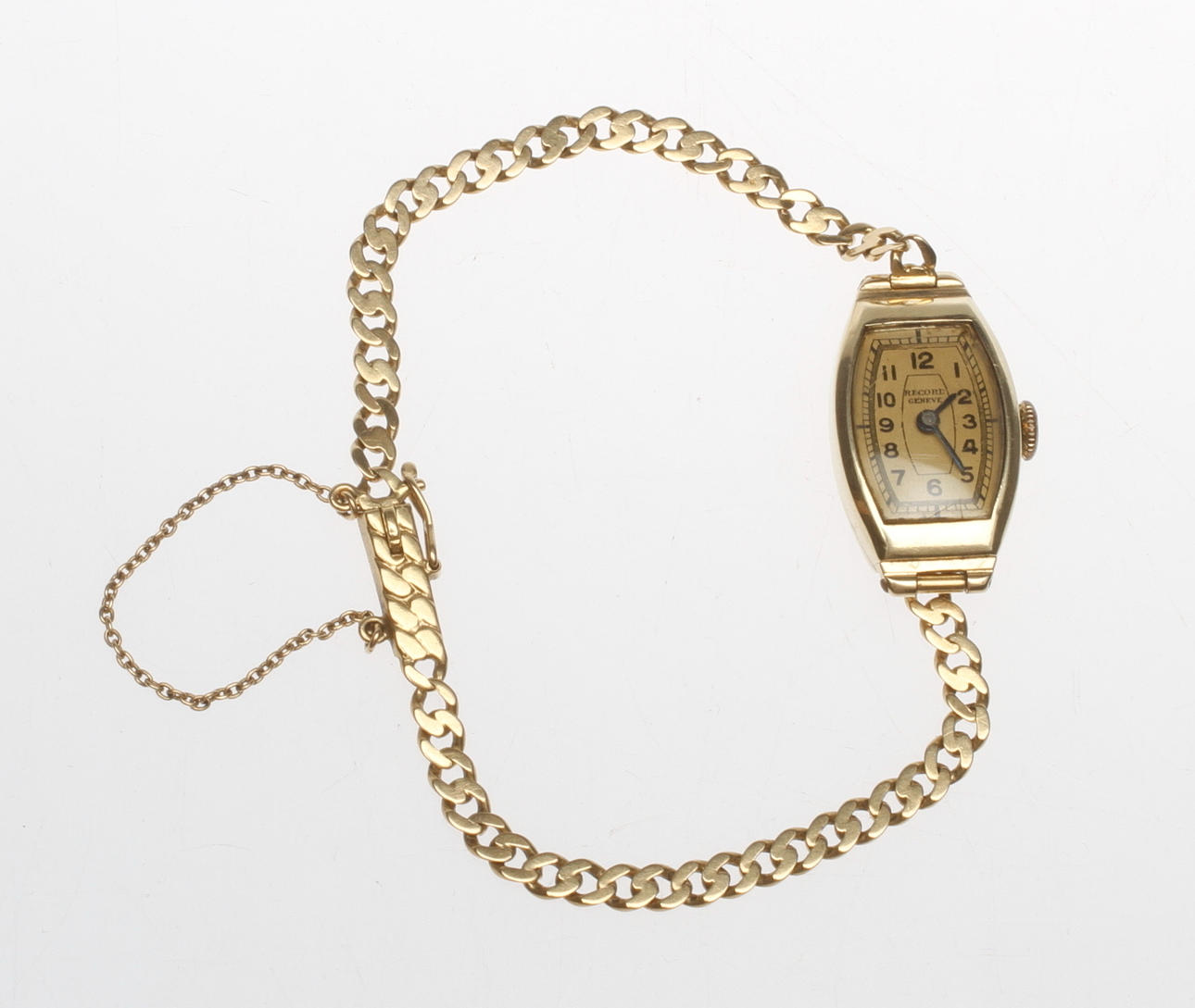 DAMUR RECORD GENEVE, 14-18k guld, total vikt ca 12,5 gr.