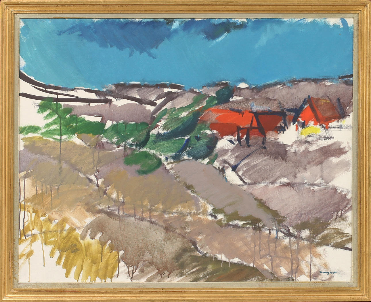 OLLE LANGERT. Rönnäng, olja på duk, sign och daterad -61.