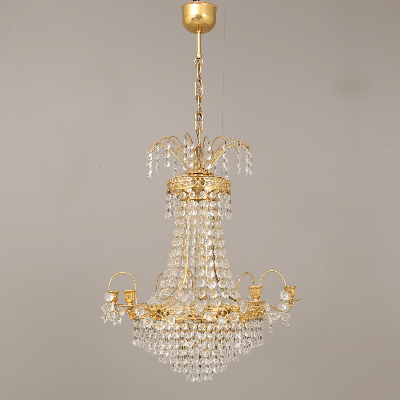 LJUSKRONA, empire stil, 5-armad, 1900-tal.