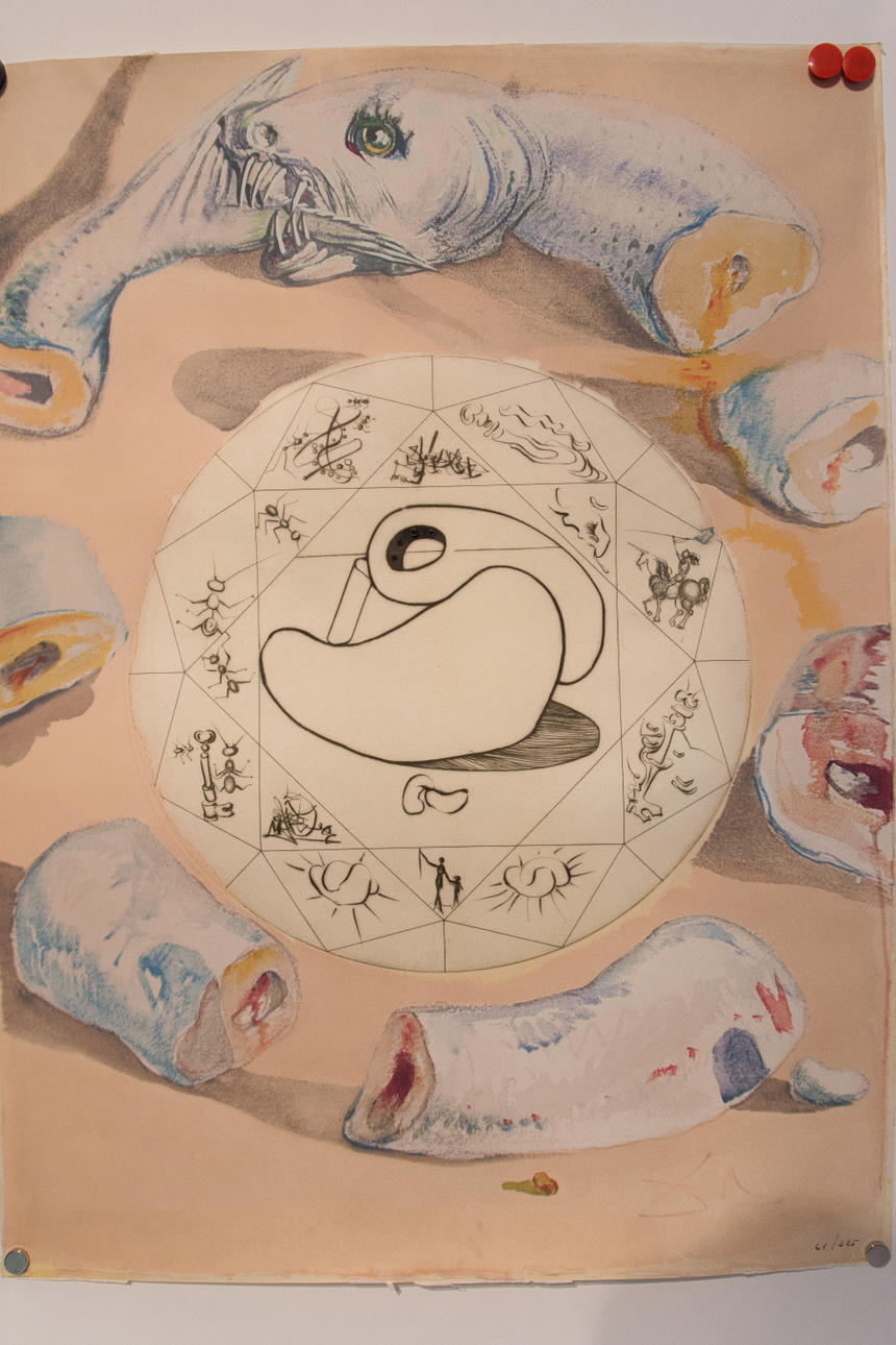 SALVADOR DALÍ. Ouroboros, Mischtechnik, (1904-1989).