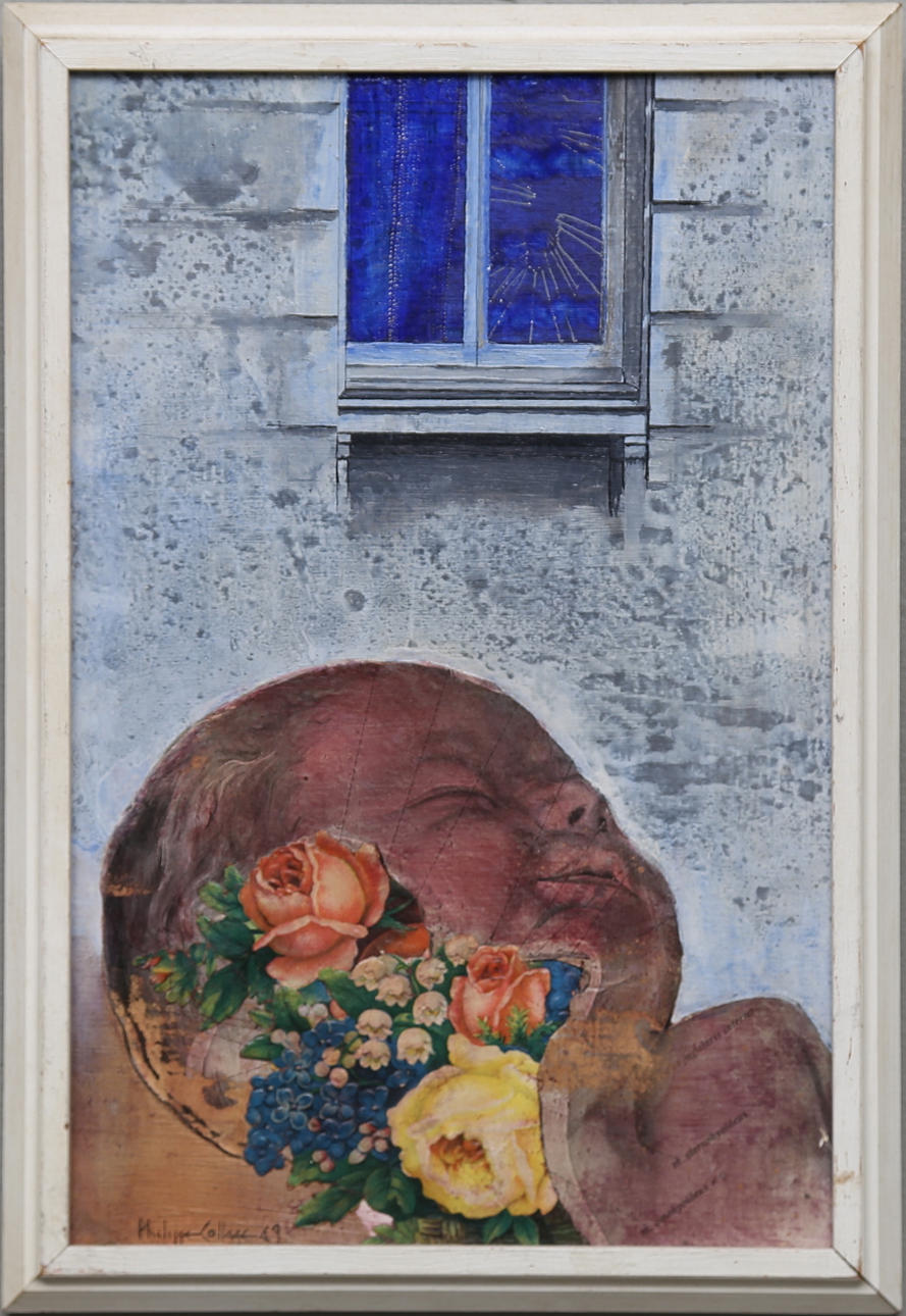 PHILIPPE COLLAGE. "Crossuaire II". Blandteknik, signerad och daterad -69.