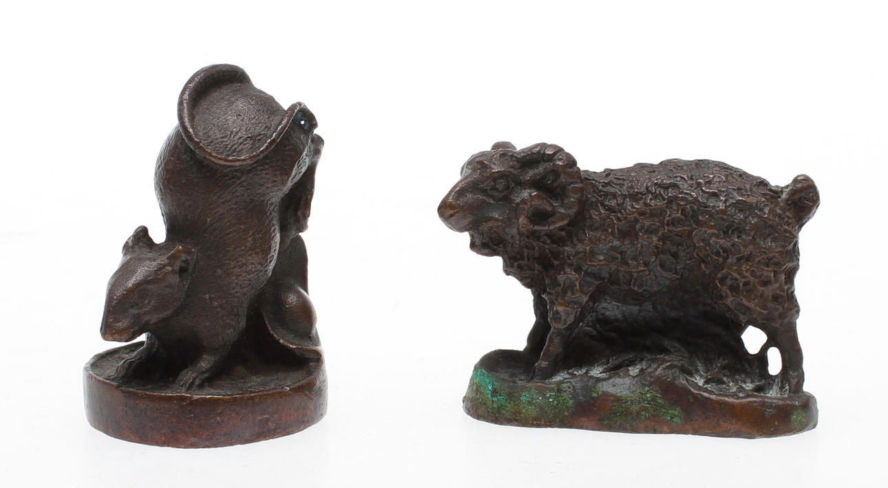 FIGURINER, 2 st, brons, 1900-tal.