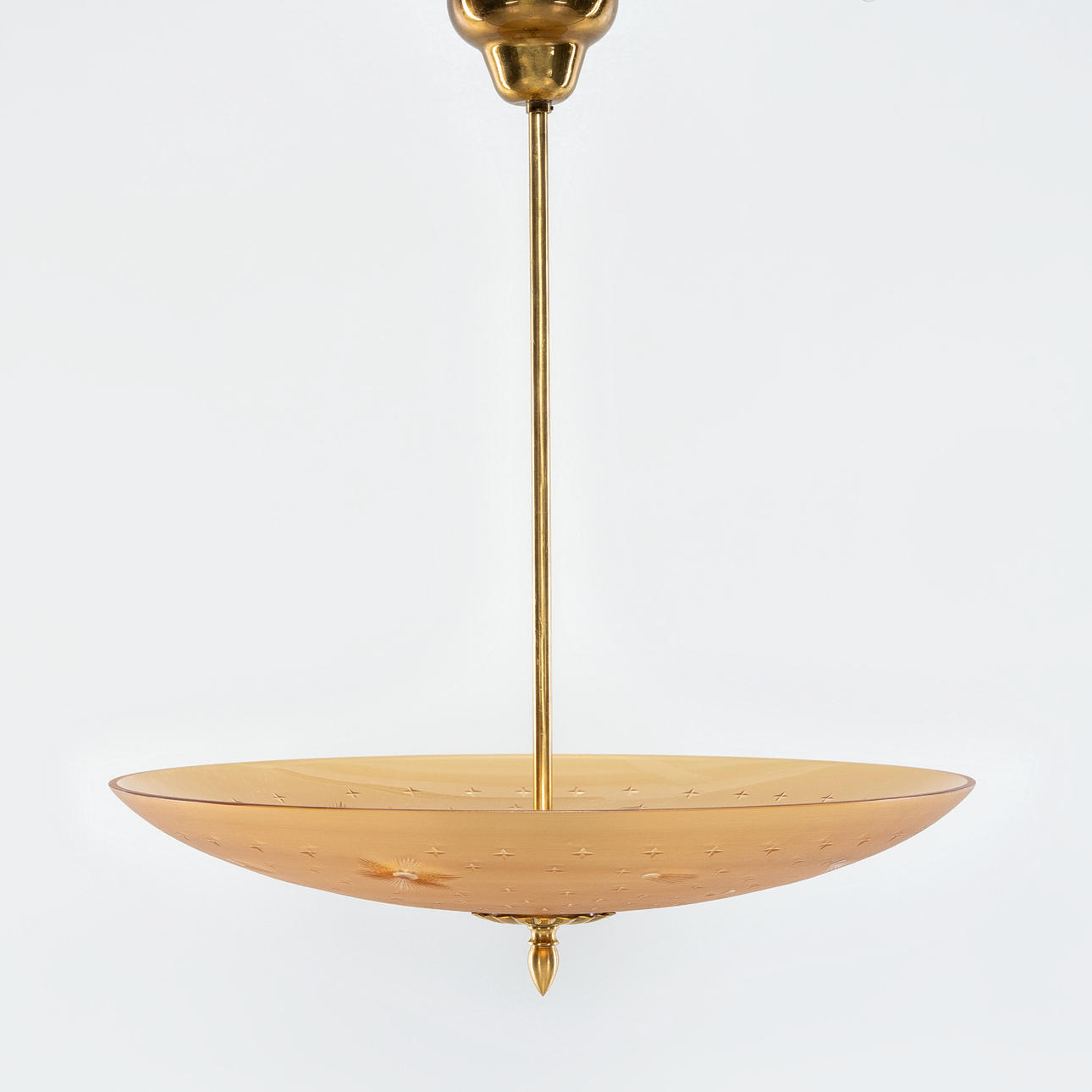 A ceiling lamp, Orrefors, “Starry Sky Pattern”, 1940s.