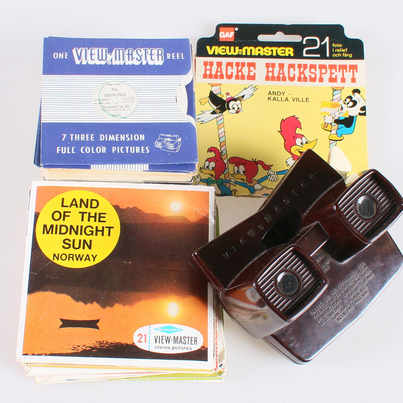 VIEWMASTER, med skivor, 60 delar, 1900-talets mitt.