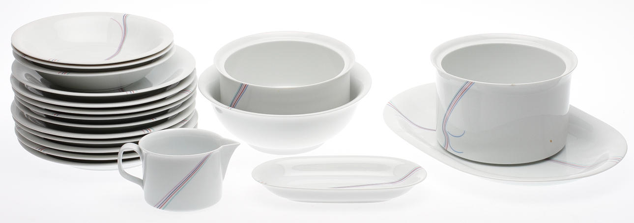 MATSERVIS, 19 delar, "Rainbow", Bertil Vallien, Rörstrand.