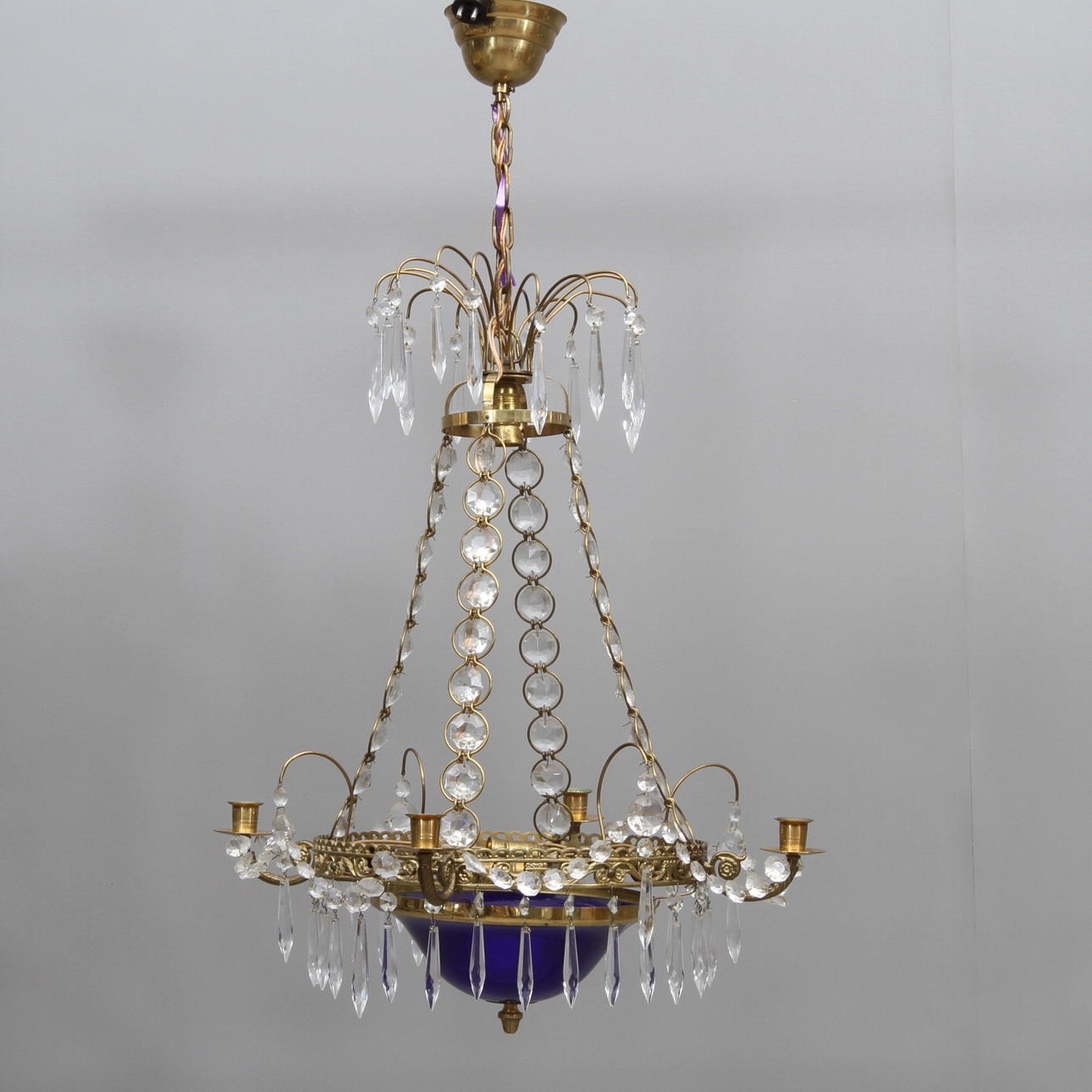 LJUSKRONA, för 4 st ljus, gustaviansk stil, 1900-tal.