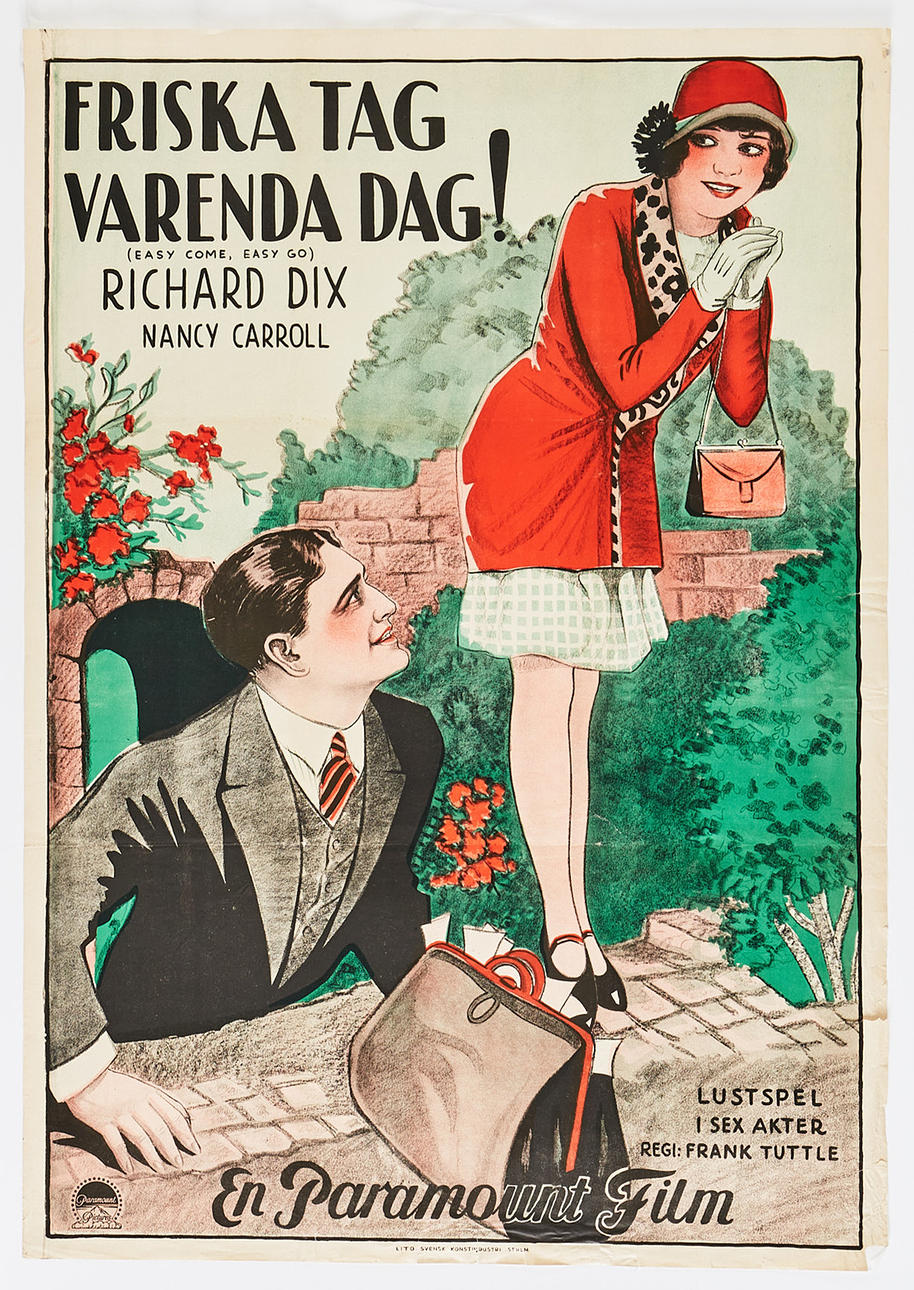 Three film posters, 1920-1930's, colour lithographic prints.