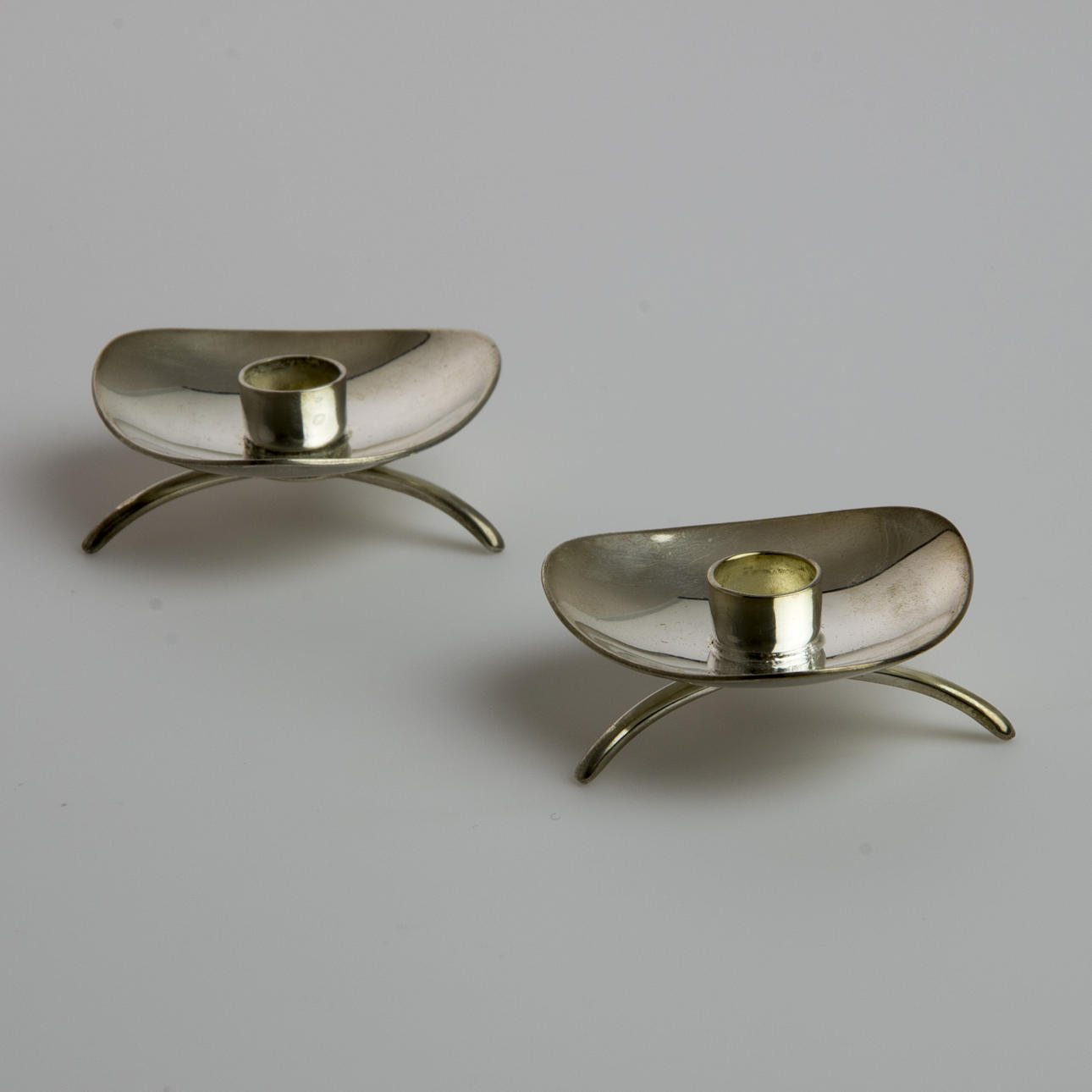 LJUSSTAKAR, 1 par, silver, Cohr, Danmark.