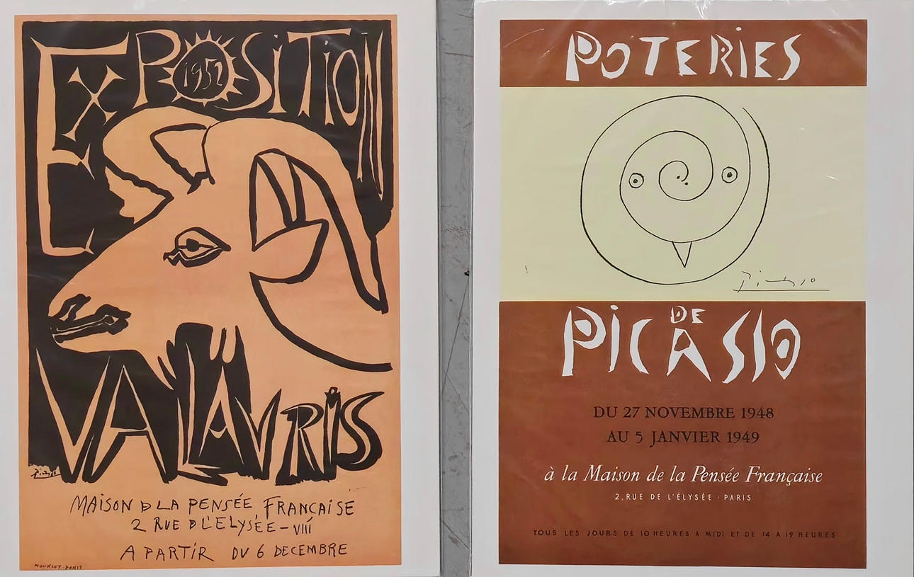 AFTER PABLO PICASSO. TWO LITHOGRAPHS. TWO EXHIBITION POSTERS.