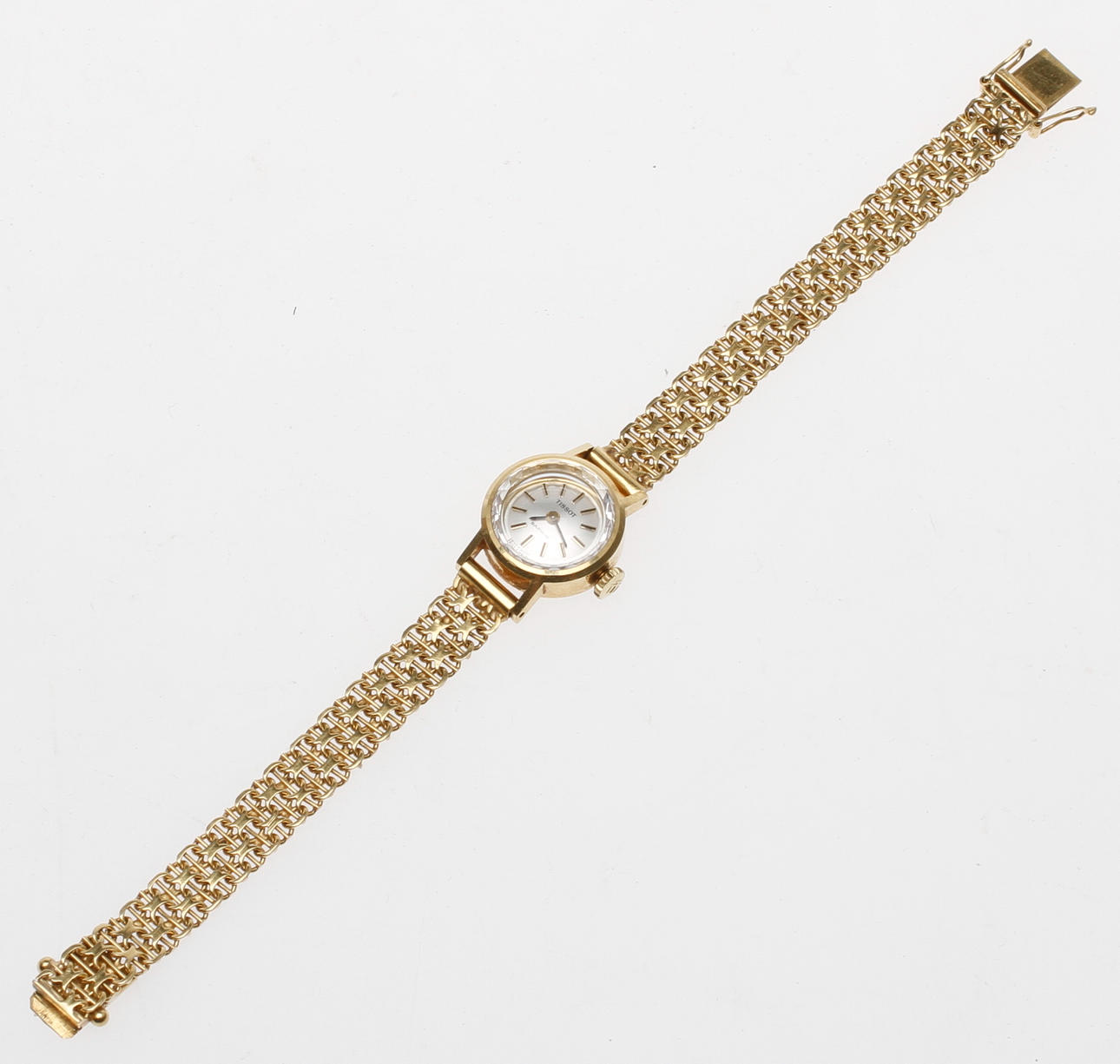 DAMARMBANDSUR, Tissot, med X-LÄNK, 18k guld, total vikt ca 20,3 gr.