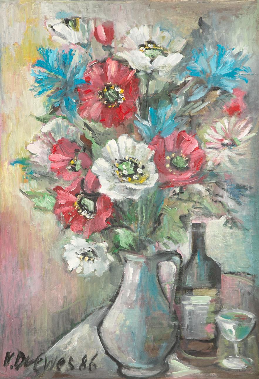 VIKTOR DREWES (1913-1993). bouquet.