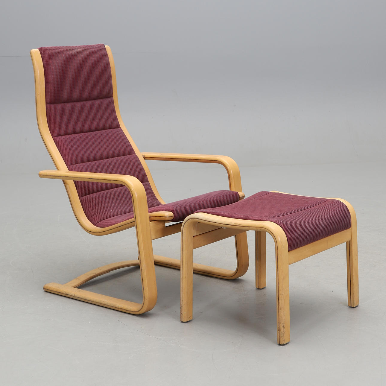 YNGVE EXTRACT. Armchair with footstool, “Lamello”, Swedese. Furniture ...
