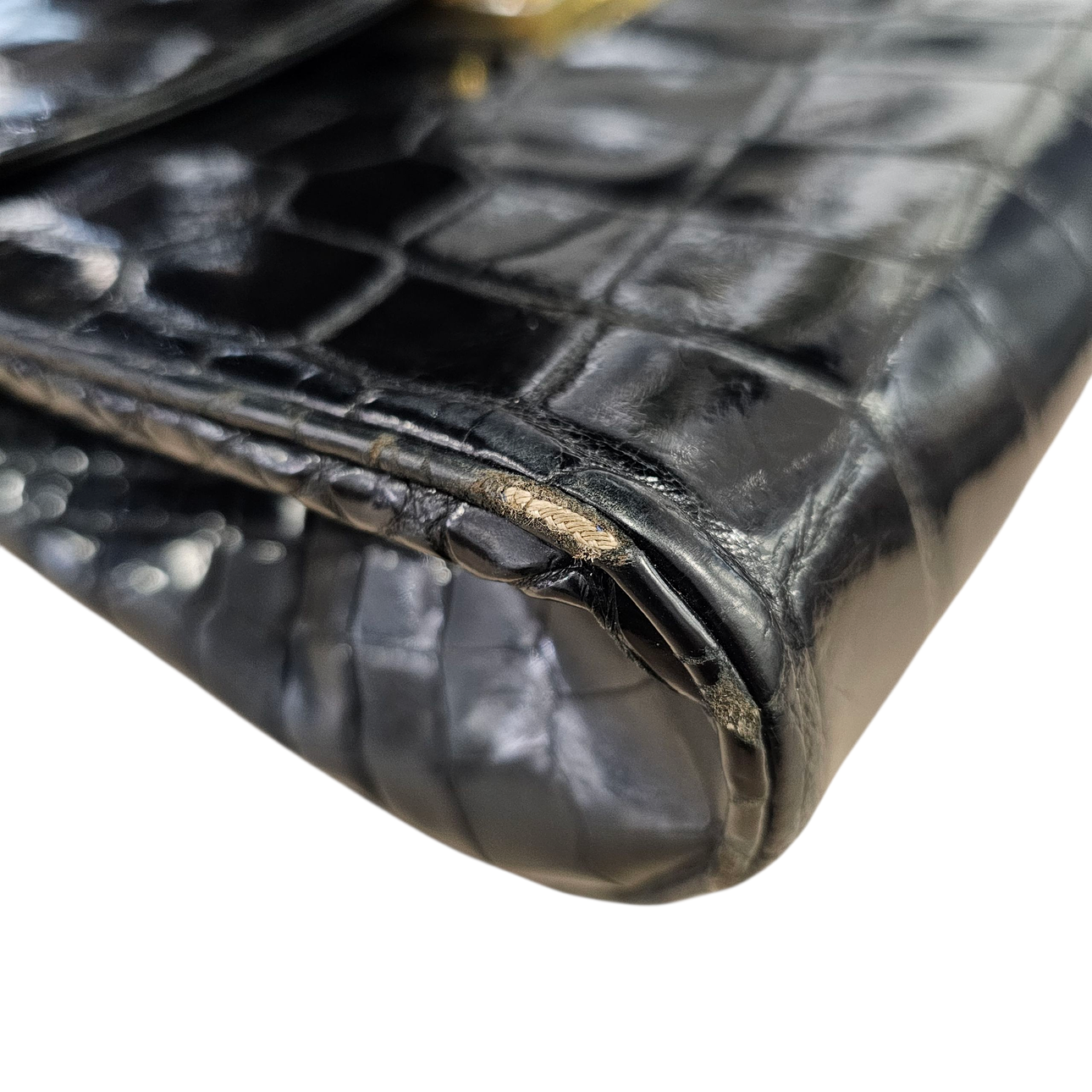 1950s handle bag in black crocodile leather. Vintage & Designer Fashion ...