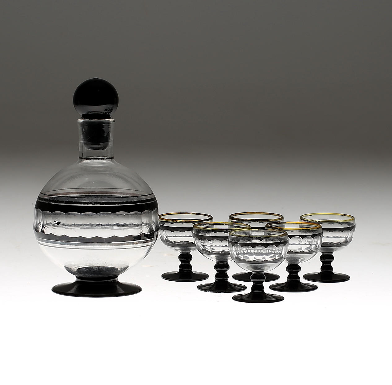 GLASSERVIS, Art Deco, 1920/30-tal.