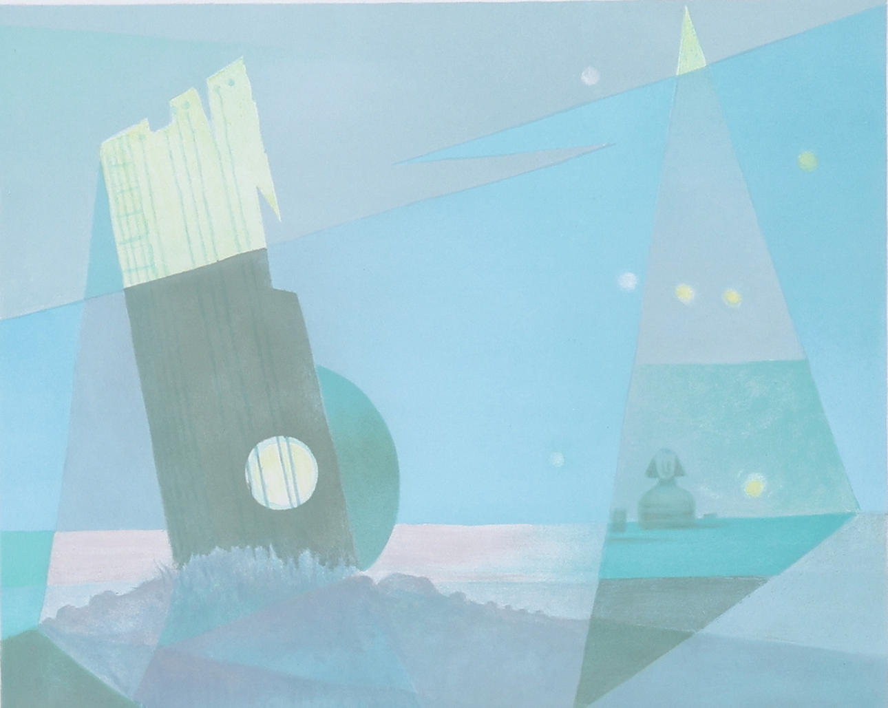 SVEN JONSON. Composition, lithograph, signed and numbered HC v/xxx.