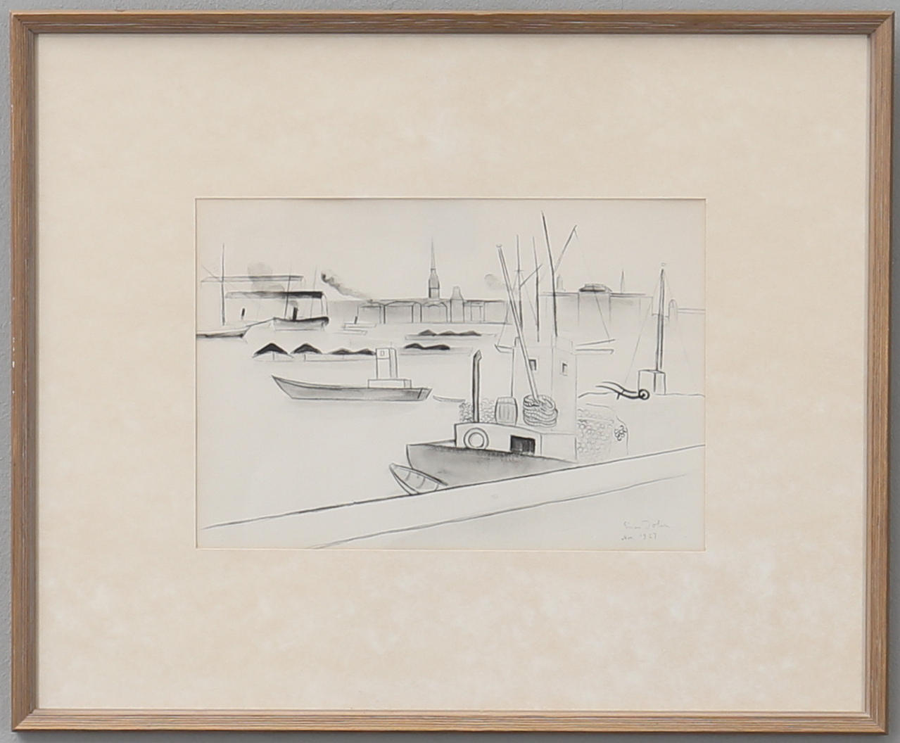 EINAR JOLIN. teckning, signerad och daterad nov. 1927.