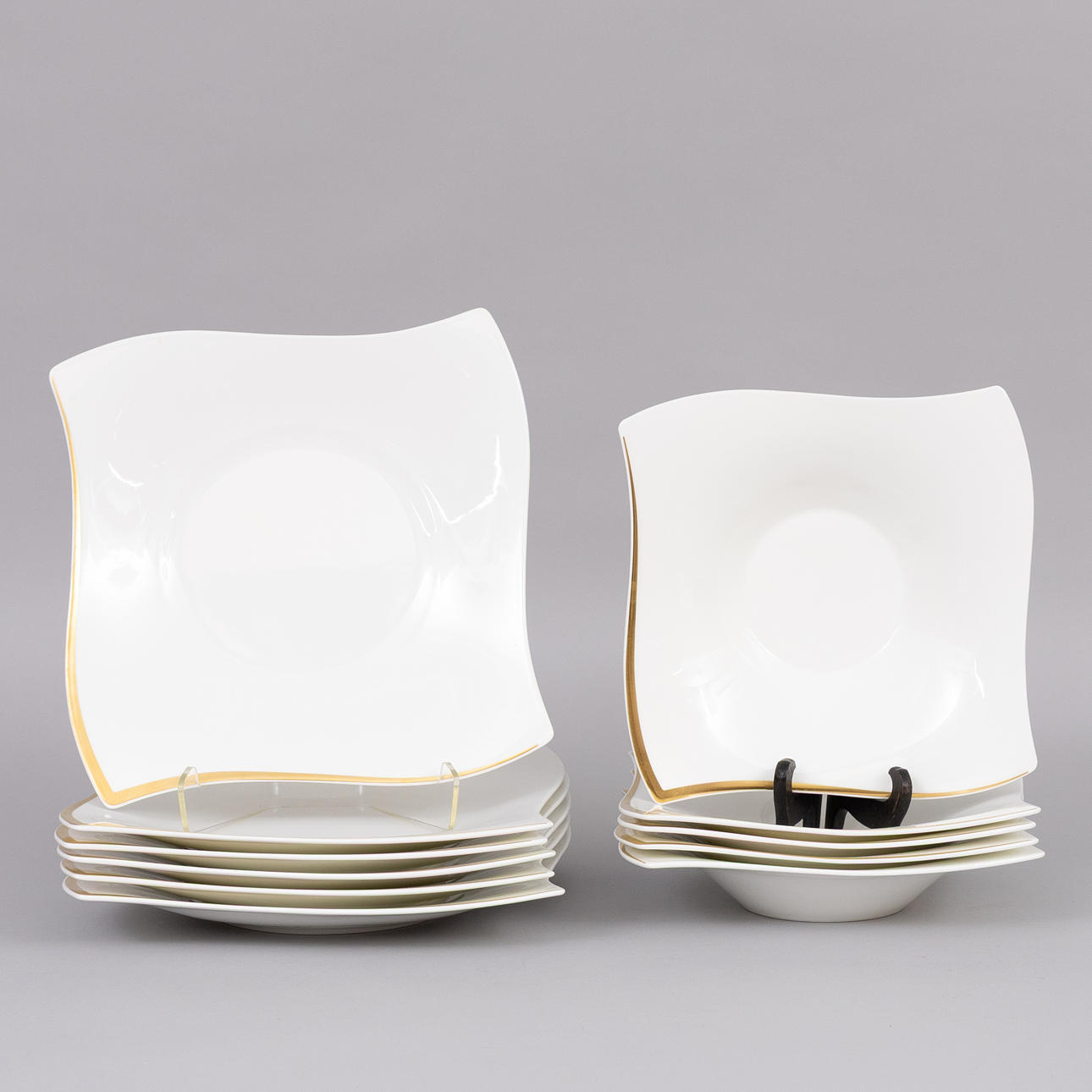 TABLEWARE SET “New Wave Premium Gold”, 11 pieces, porcelain