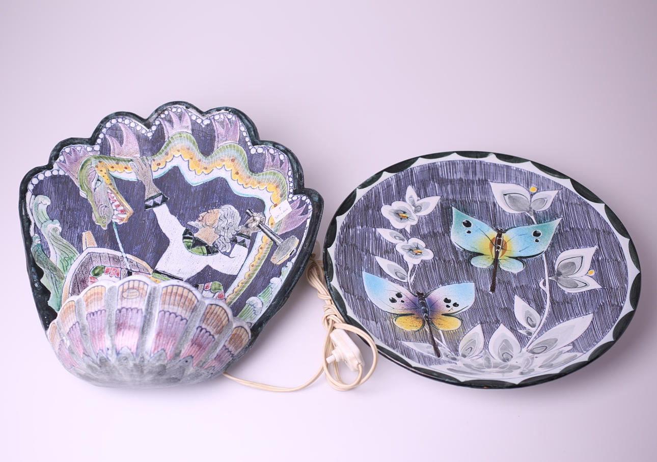 LAMPETT, keramik, Tilgmans, 1956 + FAT, keramik, Tilgmans, 1900-tal.