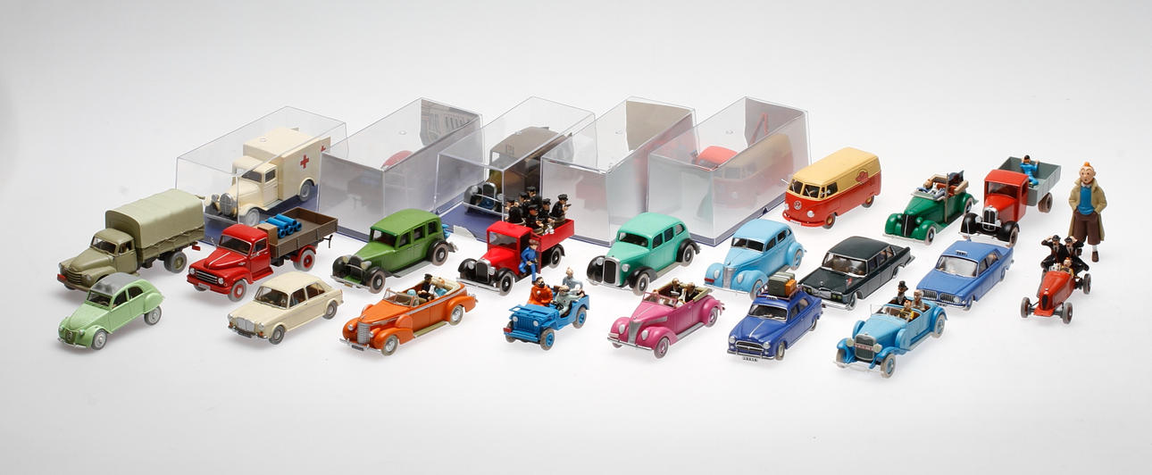 SAMLARBILAR och FIGUR, 25 delar, Tintin, Herge-Moulinsart.