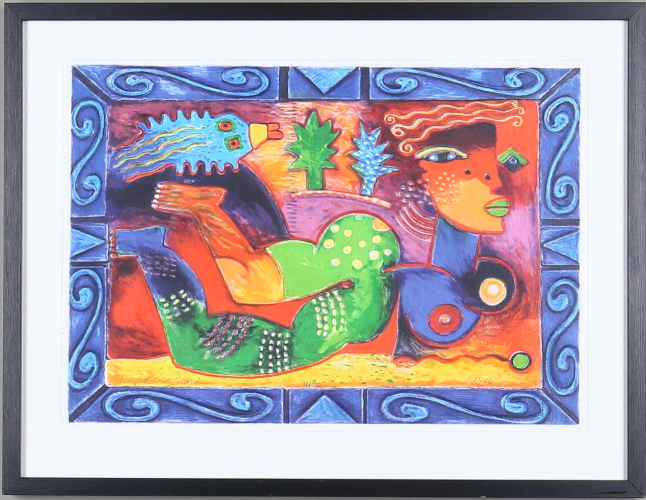 CLEMENS BRIELS. färglitografi, signerad och numrerad 88/190.