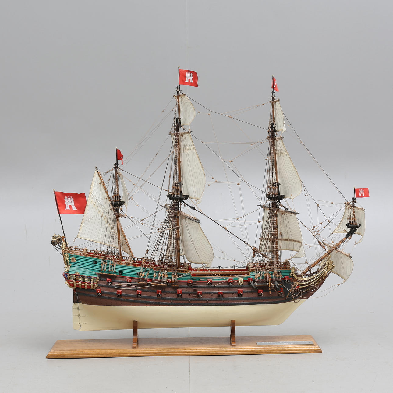 SKEPPSMODELL, "Wappen von Hamburg", skala 1:64, Jürgen Fahl, Stuttgart, 1980-tal.