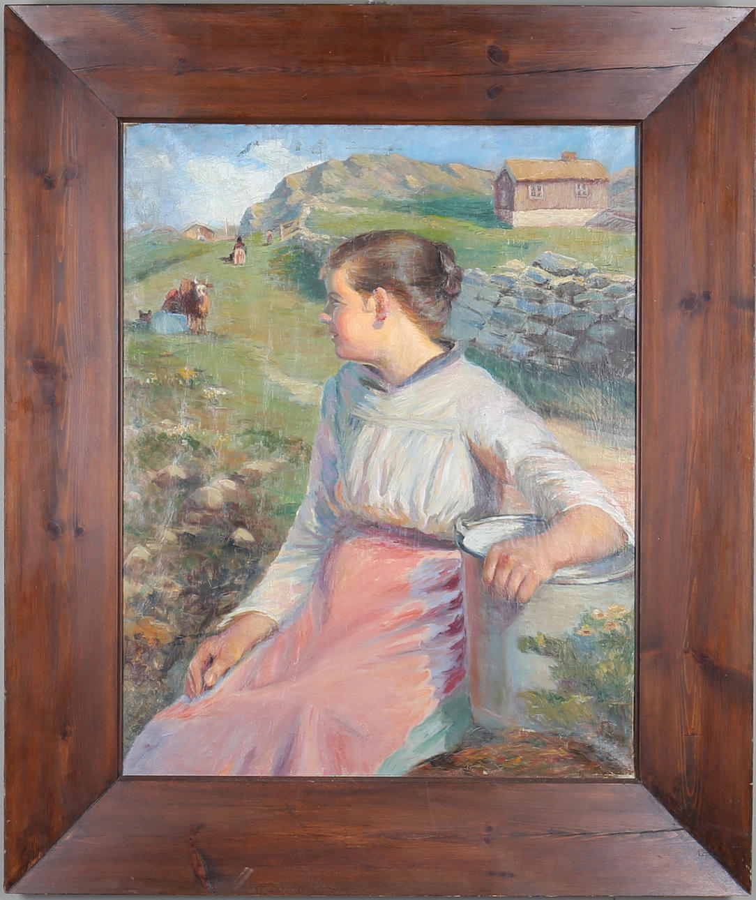 OKÄND KONSTNÄR, olja på duk, omkring år 1900.