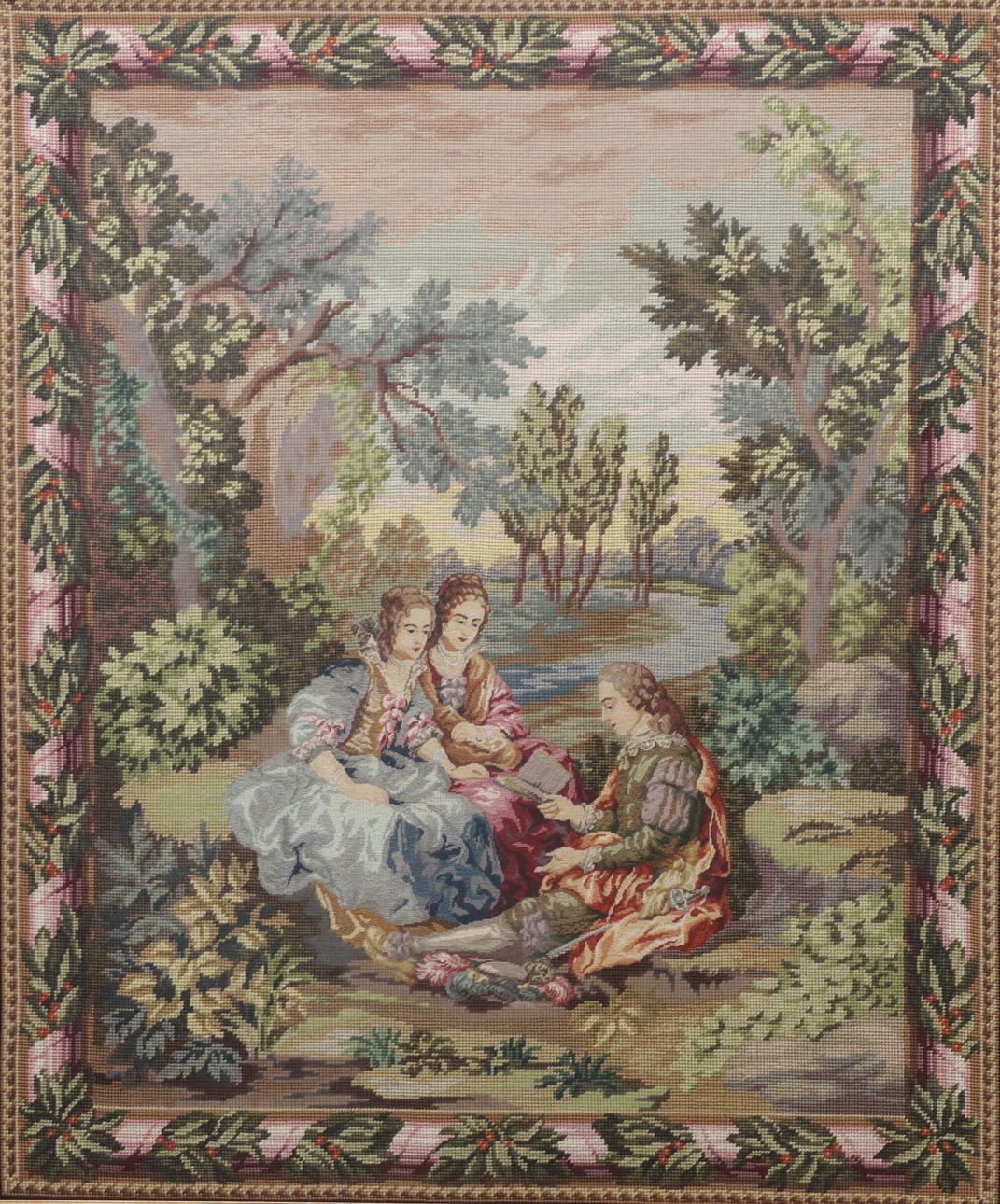 TAPESTRY, „Højlæsning“, efter Carle Vanloo (1705-1765).