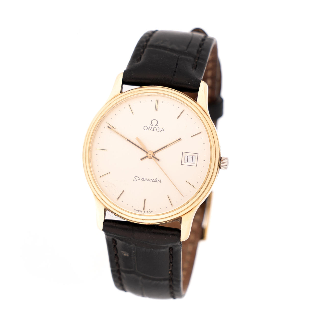 WRISTWATCH, Omega Seamaster, 14K Gold.