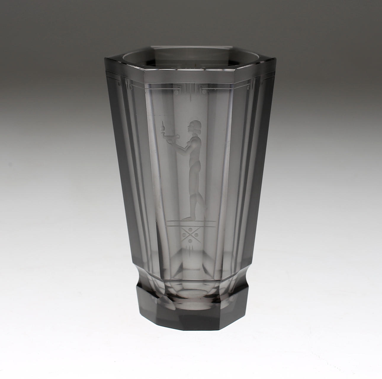 VAS, glas, Emil Weidlich, Elme Glasbruk, signerad, 1920-/30-tal.