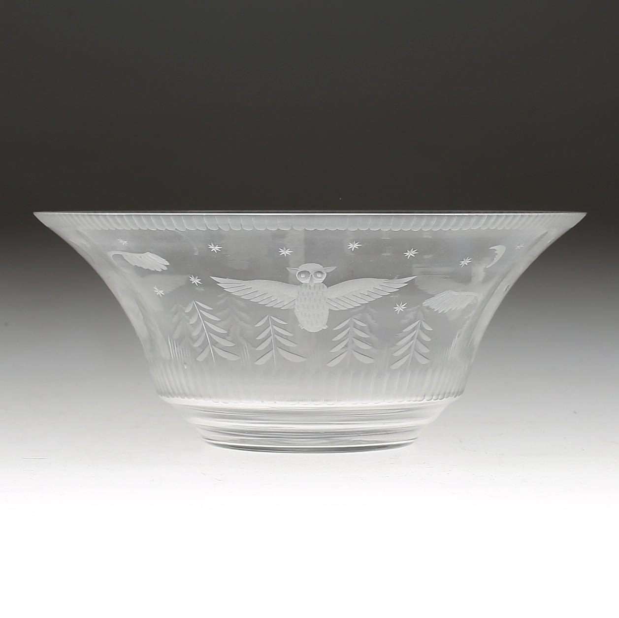 SKÅL, glas, möjligen Ewald Dahlskog, 1900-talets första hälft.