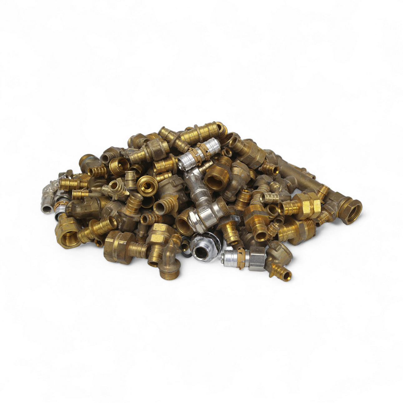 PARTI DIVERSE RÖRKOPPLINGAR, MÄSSING. Silver & Metall - Tenn, Mässing ...